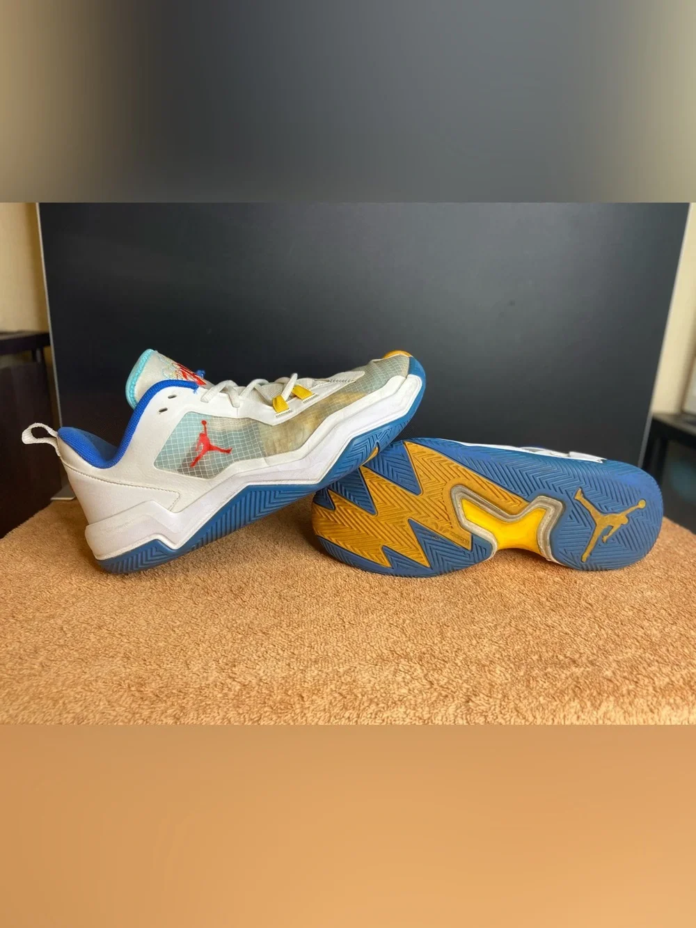 Nike Jordan One Take 4 White Lagoon Pulse Blue UCLA Basketball Shoes DO7193-164